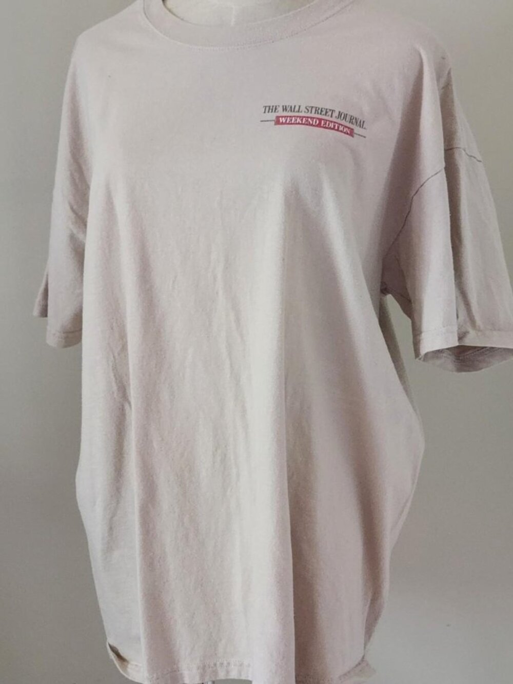 Rare Cream/Khaki The Wall Street Journal: Weekend Edition T-shirt. Size XL.